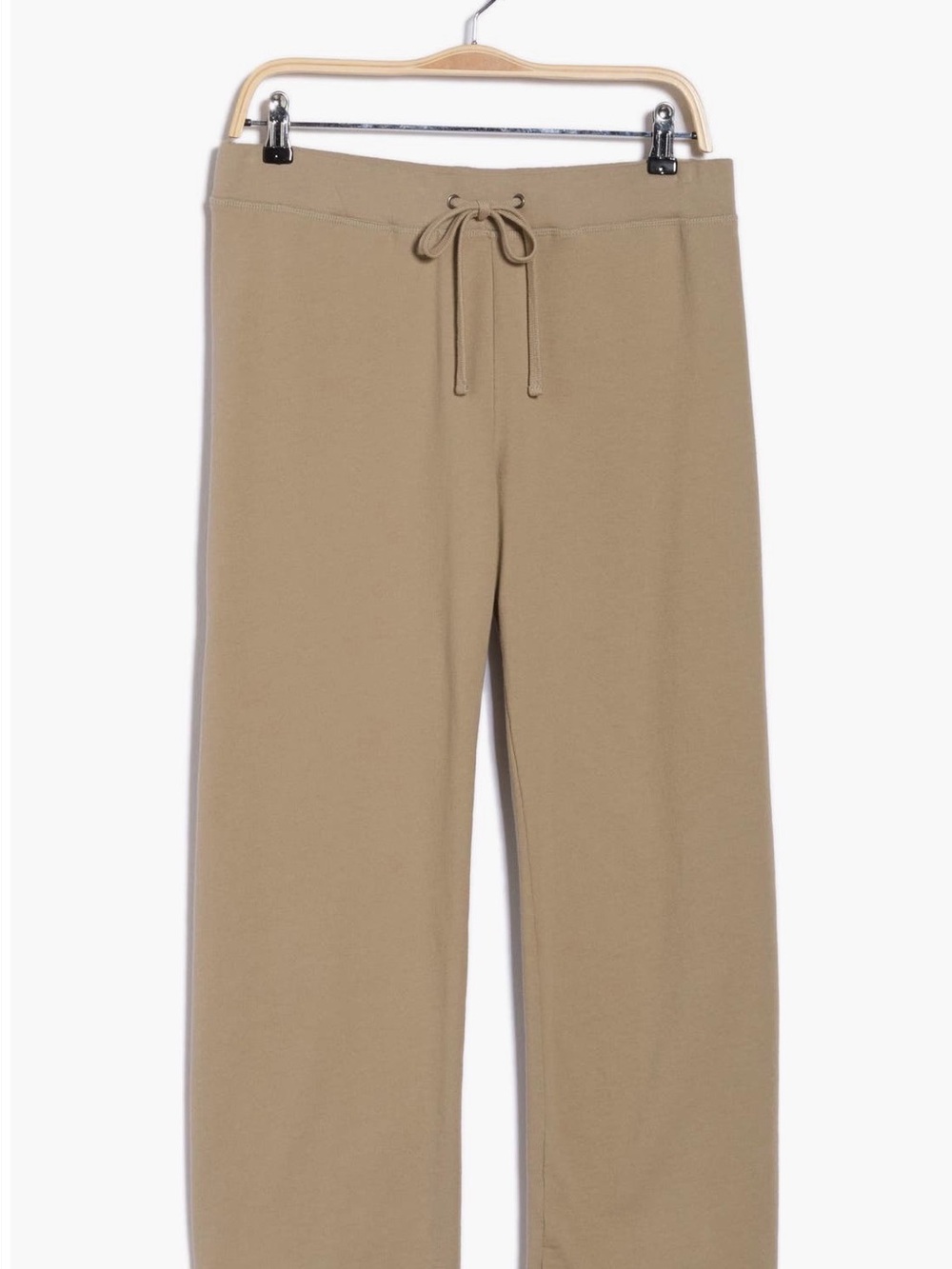 James Perse Wide Leg Drawstring Pants in Khaki